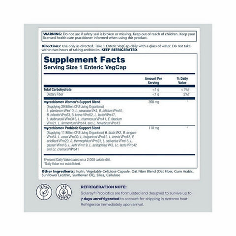 Solaray, Women's Formula 50 Billion, 30 Veg Caps