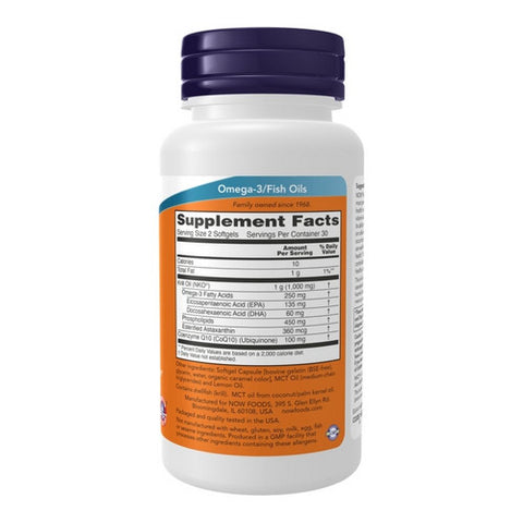 Now Foods, Krill Oil & Coq10 Heart Support, 60 Soft Gels