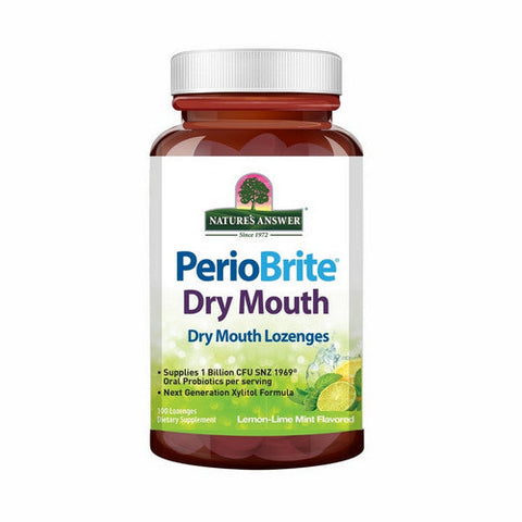 Nature's Answer, PerioBrite Dry Mouth Lozenges Lemon-Lime Mint, 100 Count Nature's Answer