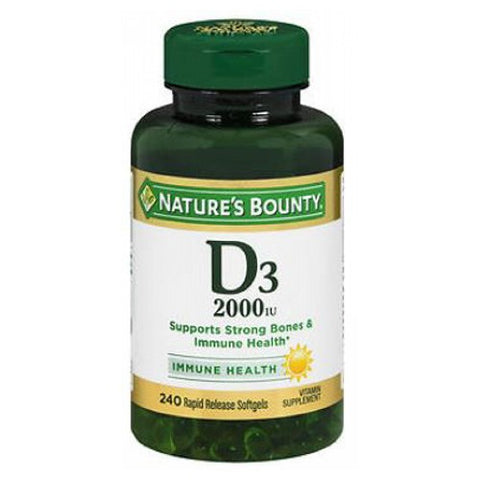 Nature's Bounty, Vitamin D3, 2000 IU, 24 X 240 Softgels