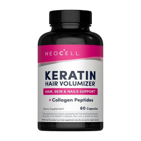 Neocell Laboratories, Keratin Hair Volumiser Plus Collagen Peptides, 60 Caps