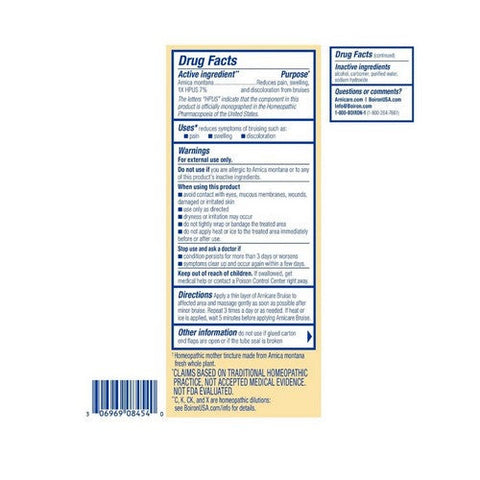 Boiron, Arnicare Bruise Gel Bruise Relief Swelling-Discoloration, 1.5 Oz Boiron