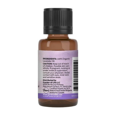 Garden of Life, Essential Oil, Lavender 0.5 Oz