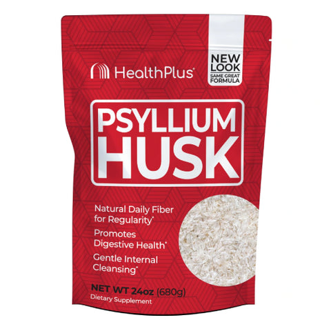 100% Pure Psyllium Husks Plastic Bag 24 Oz by Health Plus