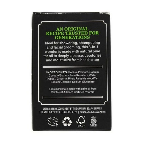 Grandpa's Brands Company, Pine Tar Soap, Travel 1.35 Oz