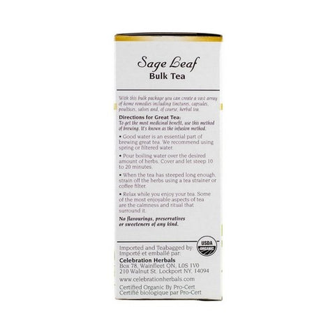Celebration Herbals, Organic Sage Leaf Tea, 35 grams