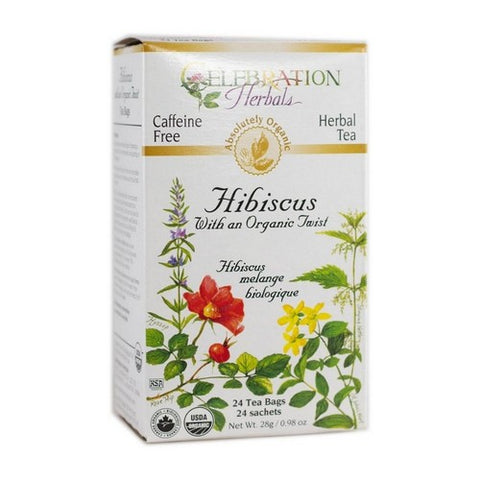 Celebration Herbals, Organic Twist Hibiscus Tea, 24 Bags