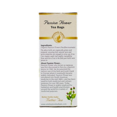Celebration Herbals, Organic Passion Flower Tea, 24 Bags