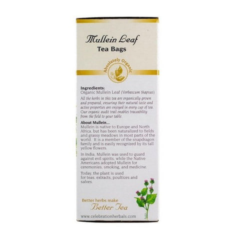 Celebration Herbals, Organic Mullein Leaf Tea, 24 Bags