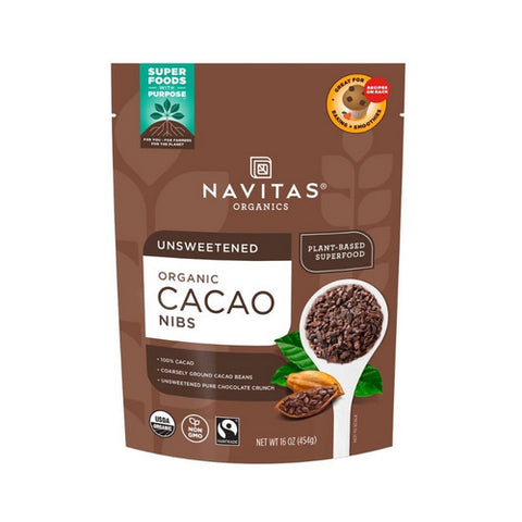 Navitas Organics, Organic Cacao Nibs, 16 Oz