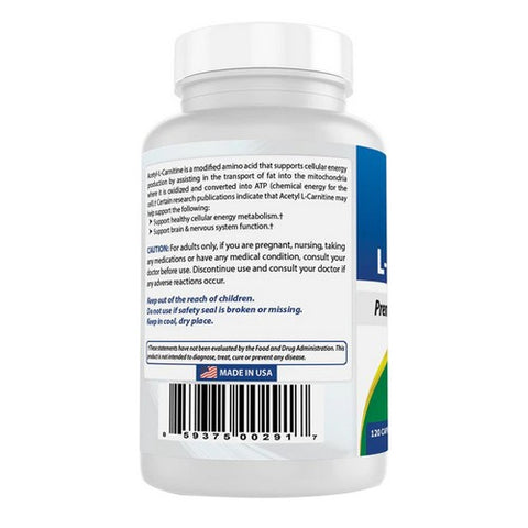 Best Naturals, Acetyl L-Carnitine, 500 mg, 120 Caps