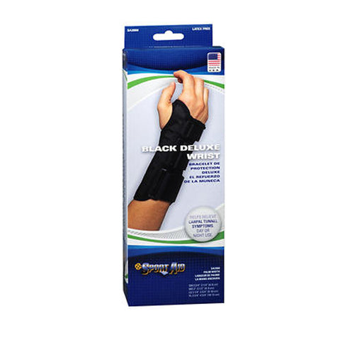 Sport Aid, Black Deluxe Wrist Left Ex-Large, 1 Each