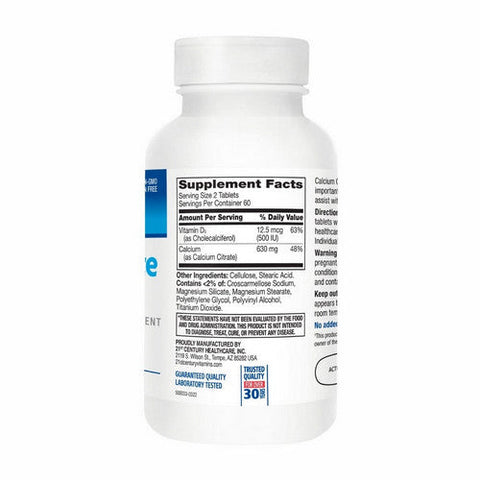 21st Century, Calcium Citrate Maximum + D3, 120 Tabs 21st Century