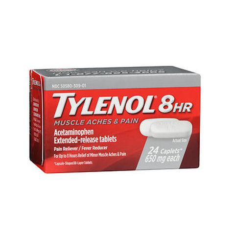 Tylenol, 8 Hour Muscle Aches & Pain Relief, 24 Caps
