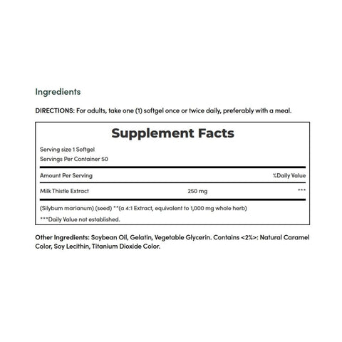 Nature's Bounty, Milk Thistle Rapid Release, 1000 mg, 50 Softgels