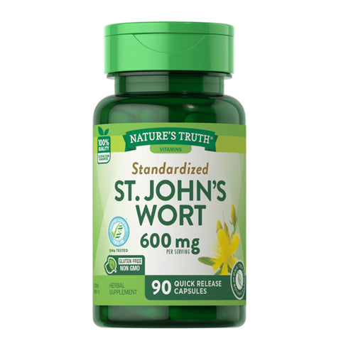 Nature's Truth, Standardized St. John'S Wort Quick Release Capsules, 600 Mg, 90 Caps