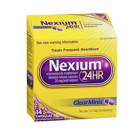 Nexium 24HR, Capsules Clear Minis, 14 Caps
