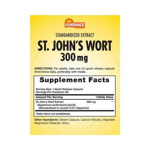 Sundance, St. John'S Wort Quick Release Capsules, 300 mg, 60 Caps