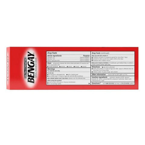 Bengay, Ultra Strength Topical Analgesic Cream, 4 Oz