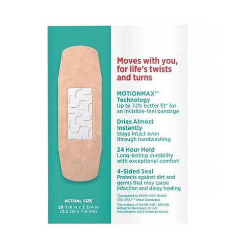 Band-Aid, Skin-Flex Adhesive Bandages 7/8 X 2 3/4 Inch, 25 Each Band-Aid