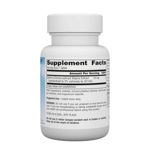 Source Naturals, Serene Science Saffron Extract, 15mg 60 Tabs Source Naturals