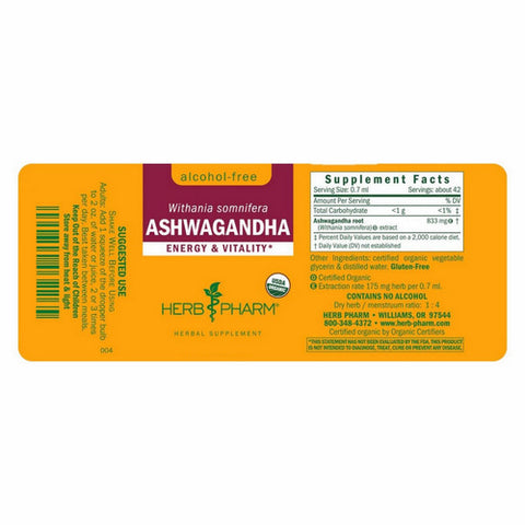 Herb Pharm, Ashwagandha, Alcohol Free 2 Oz