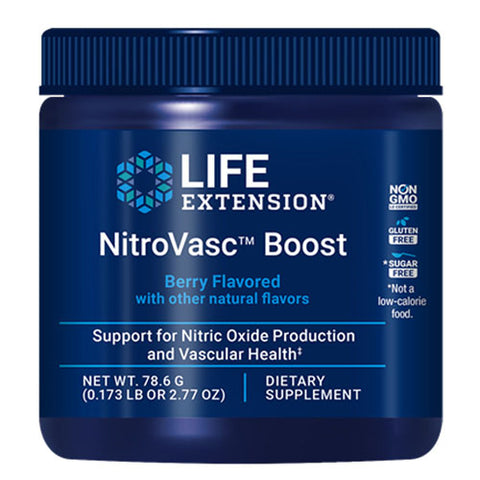 Life Extension, NitroVasc Boost Berry Flavor, 78.60 Grams
