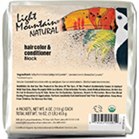Light Mountain, Natural Hair Color & Conditioner, Black 16 Oz