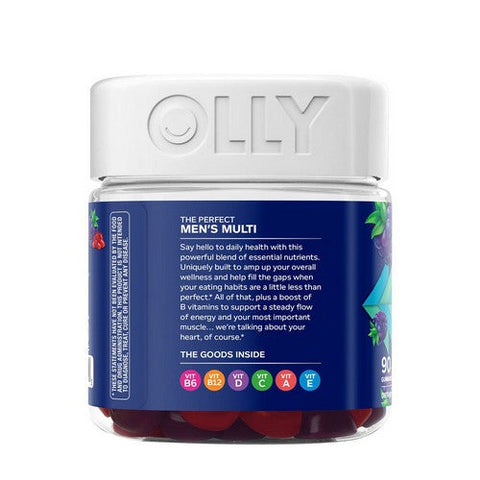 Olly, Perfect Men'S Multi Gummies Blackberry Blitz, 0, 90 Count Olly