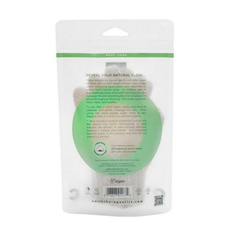Earth Therapeutics, Organic Cotton Exfoliating Gloves, 0, 1 Unit