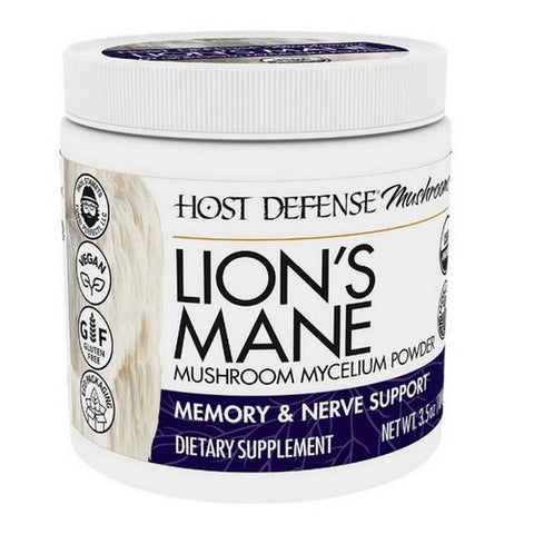 Host Defense, Lion's Mane Mushroom Mycelium Powder, 100 G