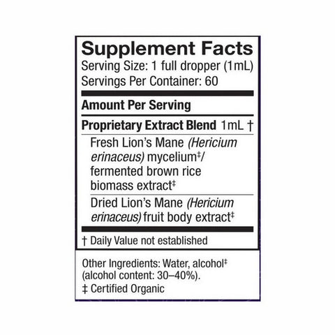 Host Defense, Lion's Mane Extract, 2 Fl Oz