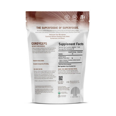 Om Mushrooms, Mushroom Superfood Powder, Cordyceps 60 Grams