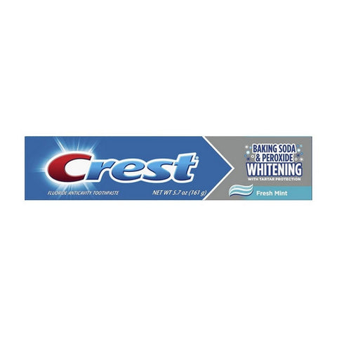 Crest, Whitening With Tartar Protection Toothpaste Baking Soda And Peroxide Fresh Mint, 5.7 Oz