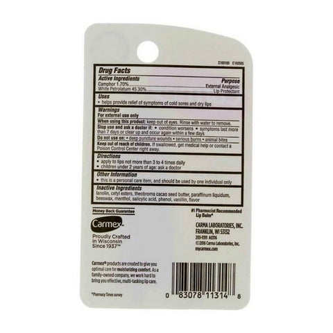 Carmex, Classic Lip Balm Medicated Original, 0.35 Oz