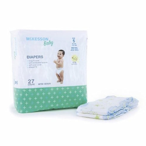McKesson, Unisex Baby Diaper Size 5 Disposable Heavy Absorbency, Count of 1