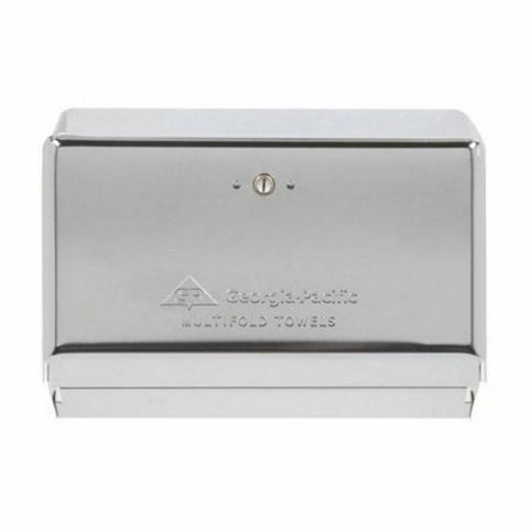 Georgia Pacific, Paper Towel Dispenser Georgia-Pacific  Chrome Metal Manual 275 Count Wall Mount, Count of 10