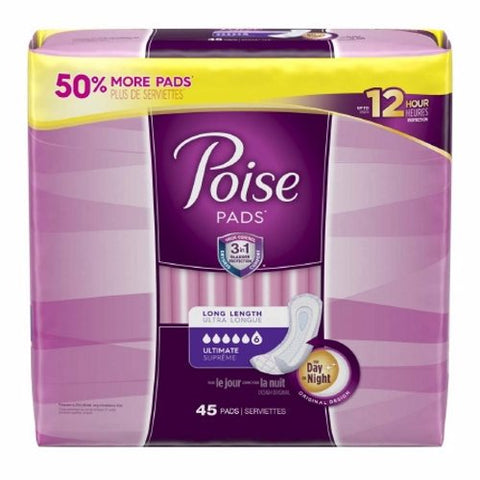Poise, Bladder Control Pad 15.9 Inch, Pack Of 45