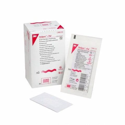 3M, Composite Dressing Medipore 2-3/8 X 4 Inch Rectangle Sterile Nonwoven Backing, Box Of 50