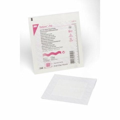 3M, Composite Dressing Medipore 6 X 6 Inch Square Sterile Nonwoven Backing, Box Of 25