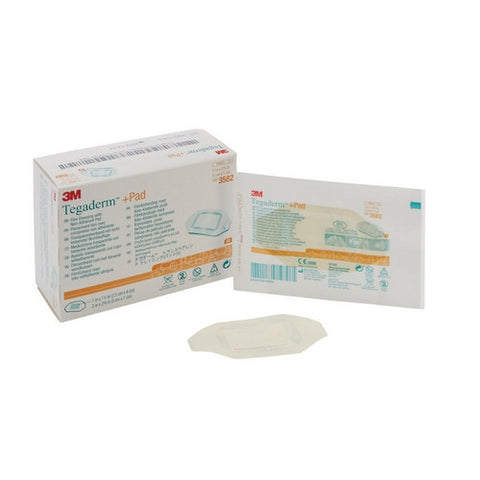 3M, Transparent Film Dressing With Pad Tegaderm 2 X 2-3/4 Inch Frame Style Delivery Rectangle Sterile, Case of 200