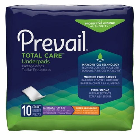 First Quality, Total Care Disposable Underpad Polymer Heavy Absorbency, Count of 10