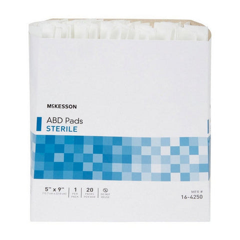 McKesson, Abdominal Pad 5 X 9 Inch Sterile 16-4250, 1 Pack McKesson