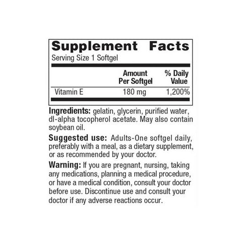 McKesson, Vitamin Supplement Geri-Care Vitamin E 400 IU Strength Softgel 100 per Bottle, 100 Count