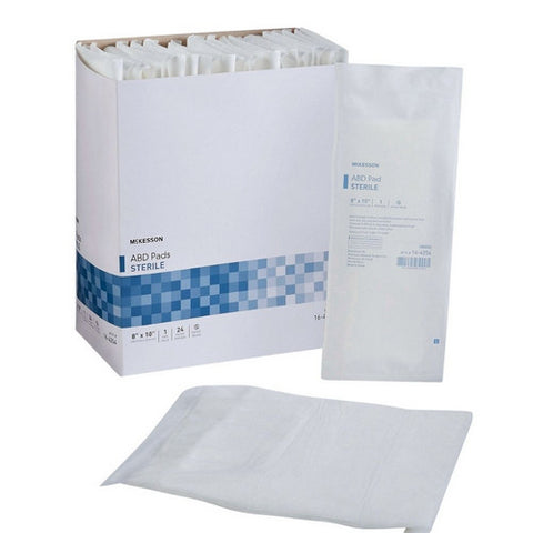 McKesson, Abdominal Pad 8 X 10 Inch Sterile 16-4254, Box Of 24