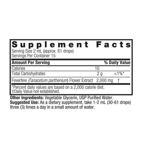 Nature's Answer, Feverfew Extract Alcohol-Free, 2000 Mg, 1 Oz Nature's Answer