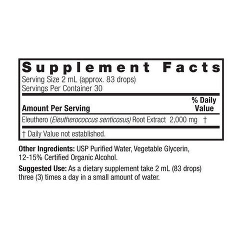 Nature's Answer, Eleuthero Root Siberian Ginseng Low Alcohol, 2000 Mg, 2 Oz Nature's Answer