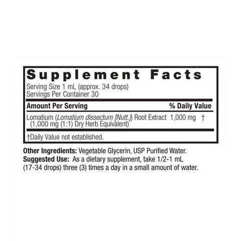 Nature's Answer, Lomatium Root Alcohol-Free, 1000 Mg, 1 Oz Nature's Answer