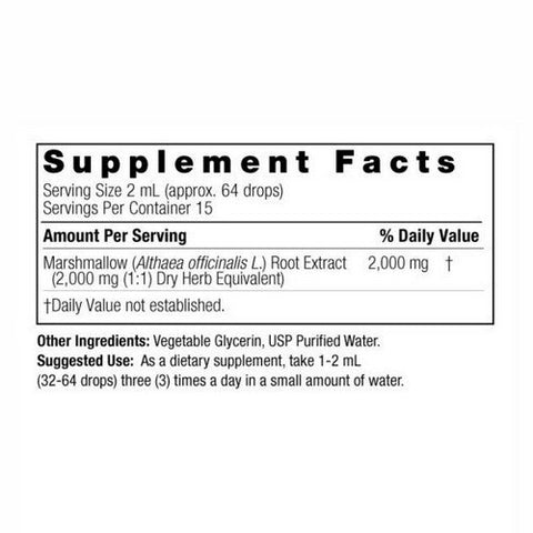 Nature's Answer, Marshmallow Root Fluid Extract Alcohol-Free, 2000 Mg, 1 Oz Nature's Answer