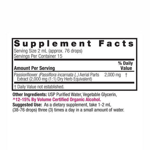 Nature's Answer, Passionflower Aerial Parts Fluid Extract, 2000 Mg, 1 Oz Nature's Answer